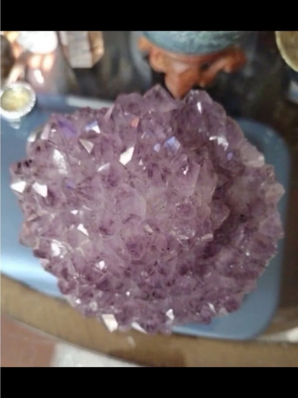 Amethyst Crystal Cluster Display - Lavender Veracruz Mexico